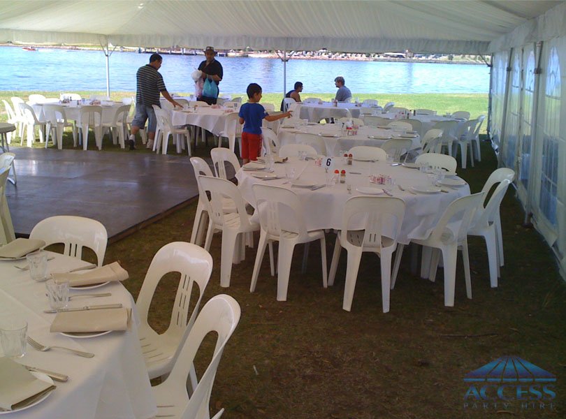 Wedding setup at Clarkes Point (Hunters Hill)