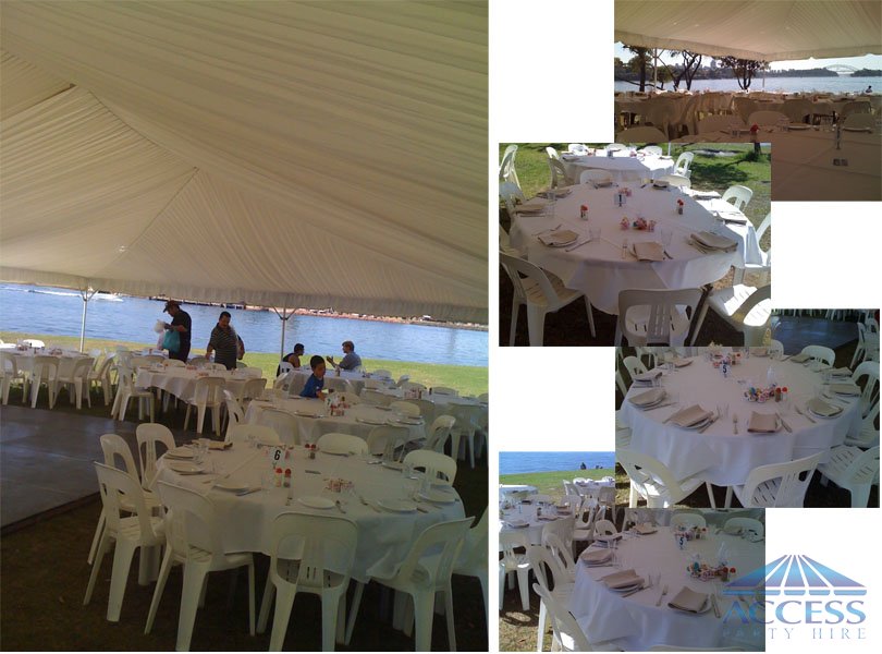 Wedding setup at Clarkes Point (Hunters Hill)